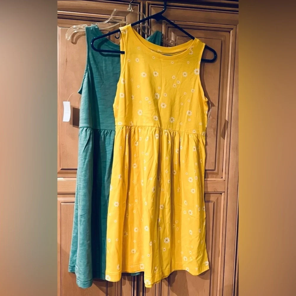 NWT Old Navy Big Girls Jersey Knit Sleeveless Dresses 2pc Bundle